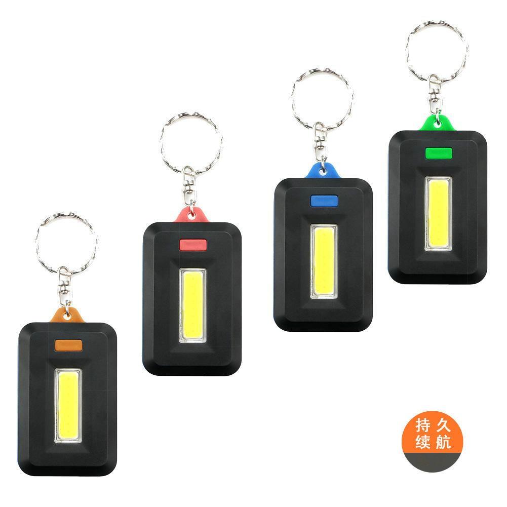 outdoor cordless portable adjustable battery powered mini pocket COB LED keychain work flashlight for camping