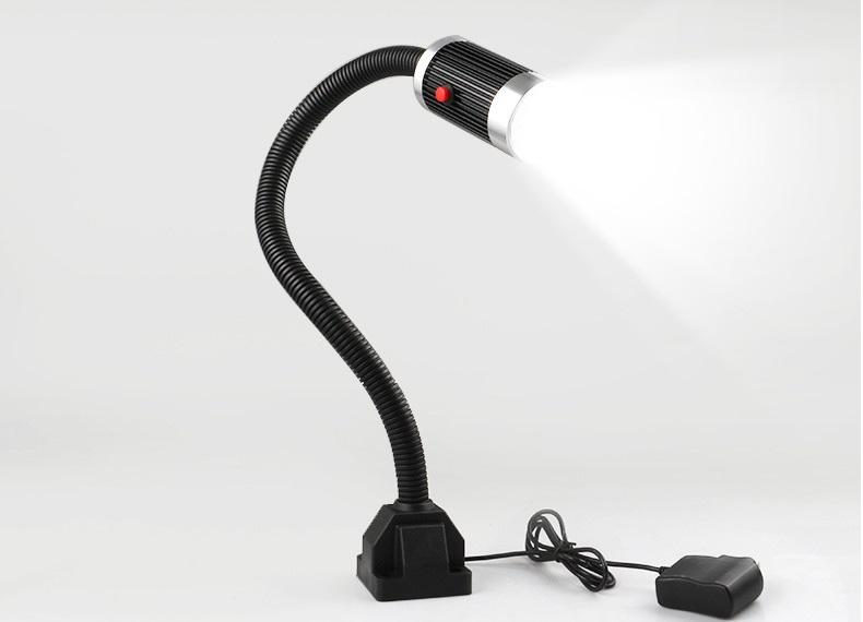 110V waterproof 800 Lumen corded magnetic LED flexible gooseneck work light for workbench
