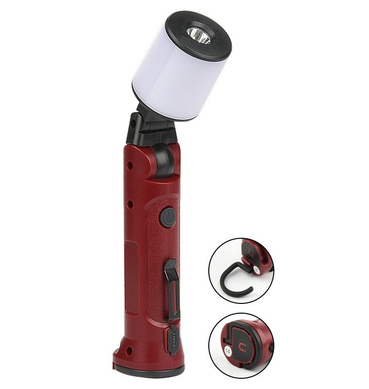 outdoor portable waterproof rotating cordless magnetic USB rechargeable battery powered 10W adjustable handheld LED work flashlight with SMD sidelight