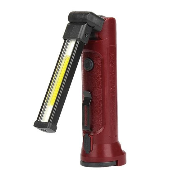 cordless portable waterproof adjustable USB rechargeable battery powered 10W magnetic folding handheld LED work spotlight with COB sidelight for garage