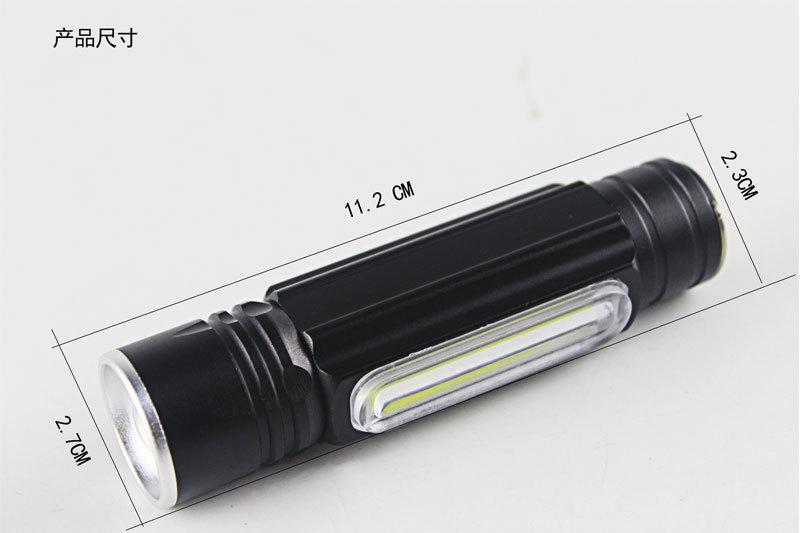 retractable USB Rechargeable Magnetic portable cordless handheld LED work flashlight for mechanics and camping