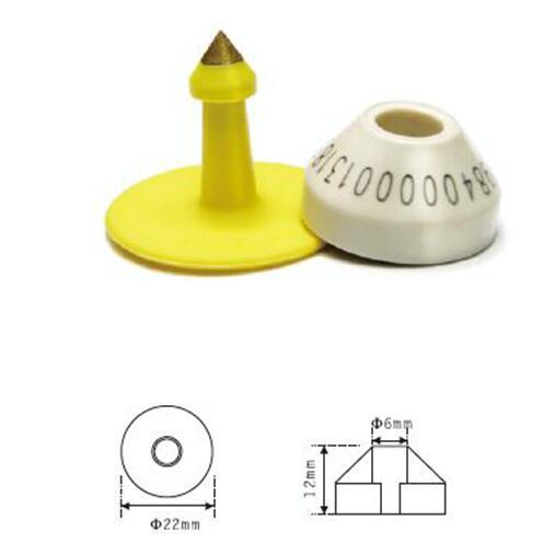 UHF RFID animal ear tag with temperature sensor