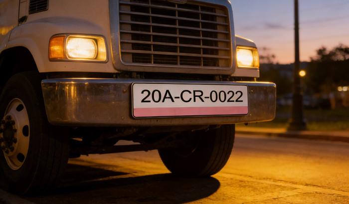 RFID license plate for vehicle access control