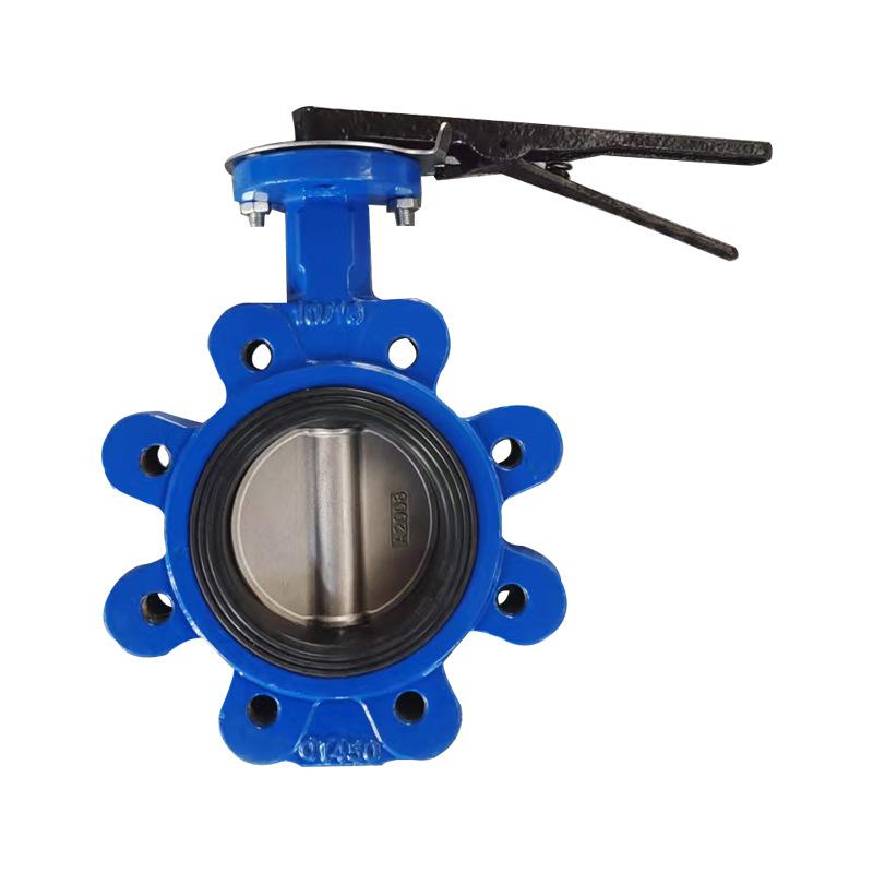 2" lever operated stainless steel lug butterfly valve