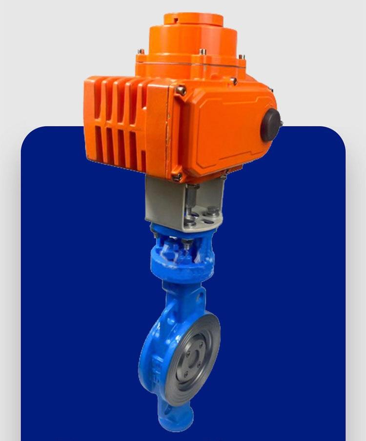 6" triple offset electric wafer butterfly valve