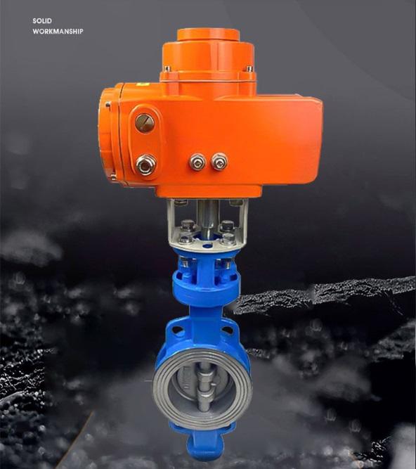12" cast steel electric wafer butterfly valve