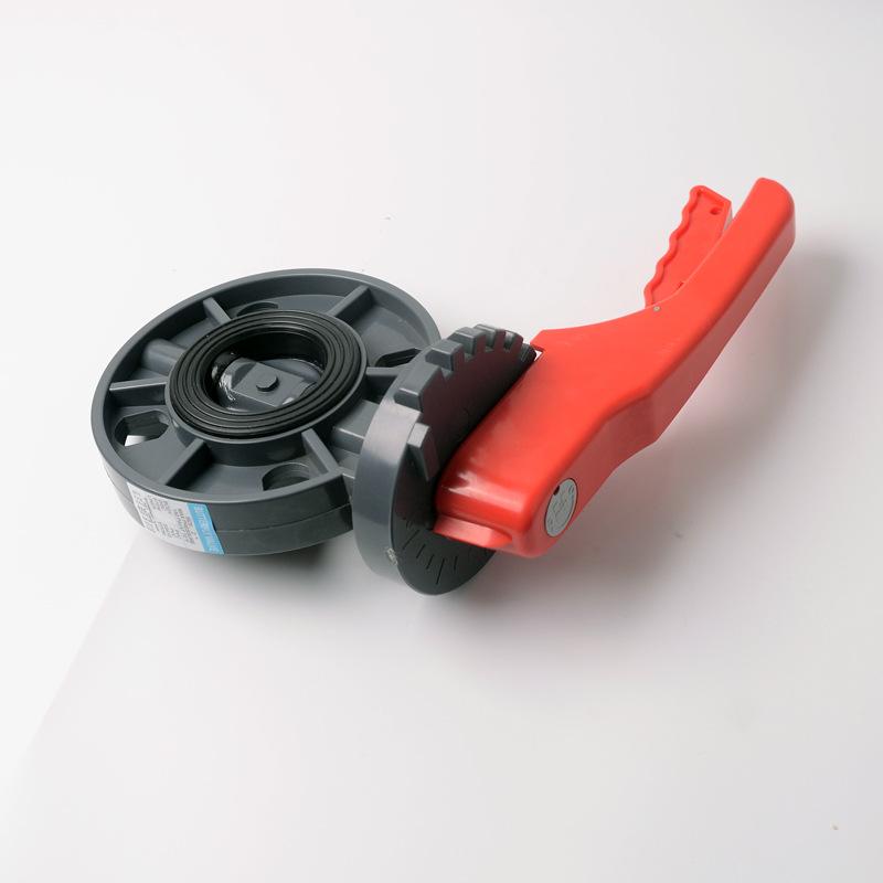 2" lever operated PVC wafer butterfly valve