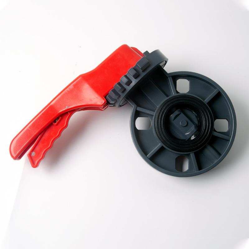 8" PVC lever operated wafer butterfly valve