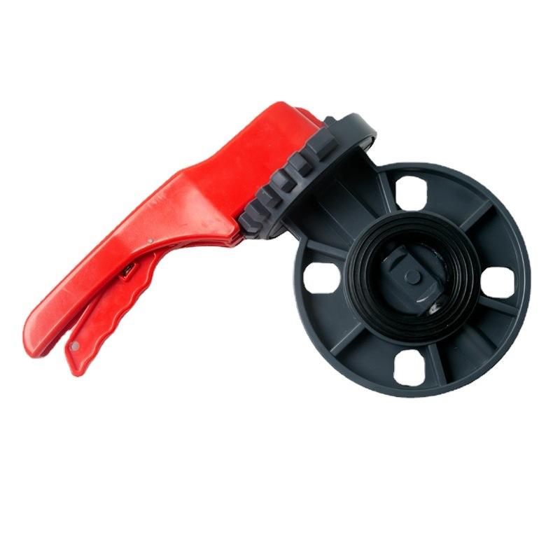 10" PVC lever operated wafer butterfly valve