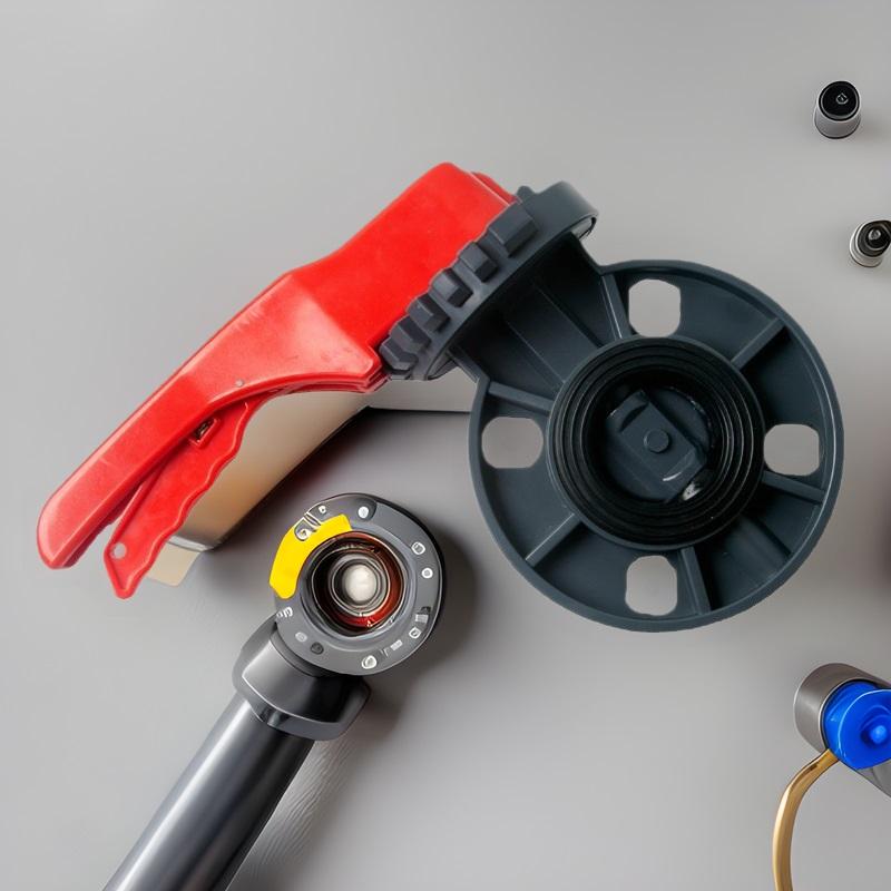 10" PVC lever operated wafer butterfly valve