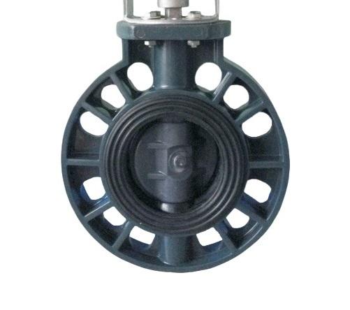 8" PVC electric wafer butterfly valve