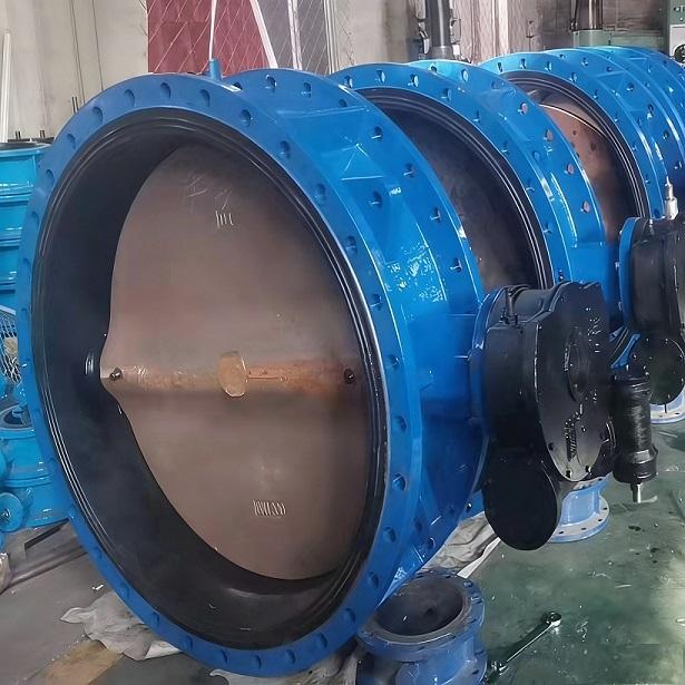 32" ductile iron worm gear operated flanged butterfly valve