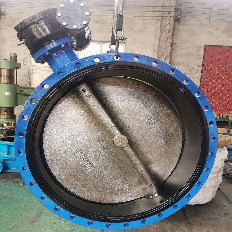 48" ductile iron worm gear operated flanged butterfly valve