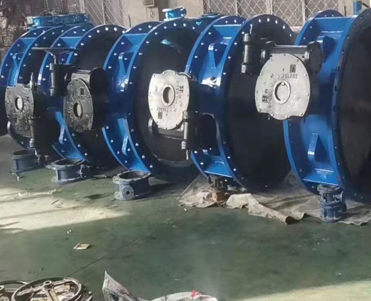 72" ductile iron worm gear operated flanged butterfly valve