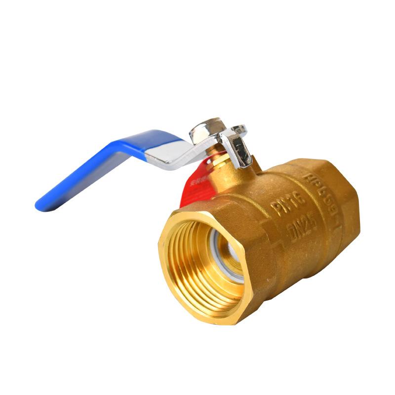 1-1/2" lever operated NPT threaded brass ball valve