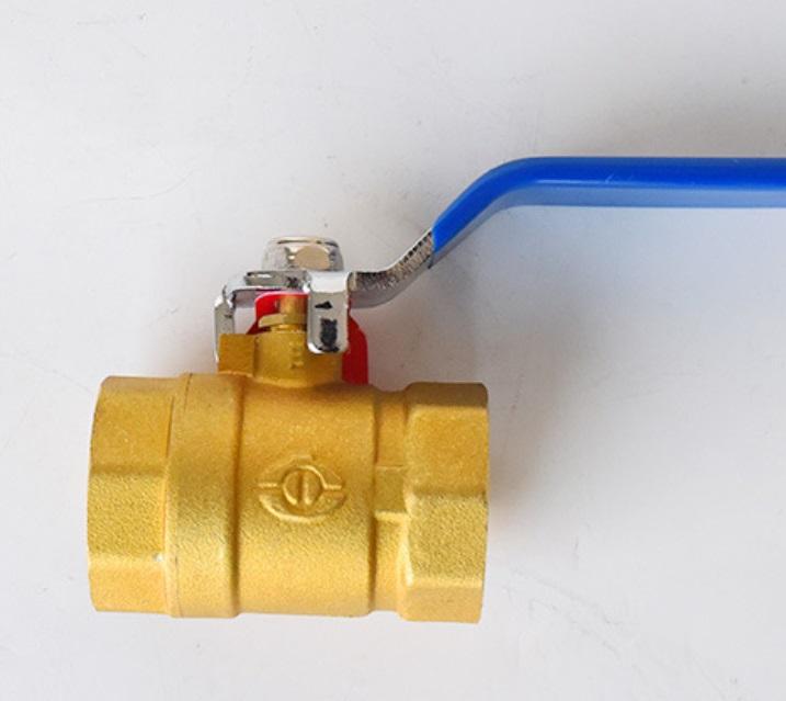 1-3/4" lever operated NPT threaded brass ball valve