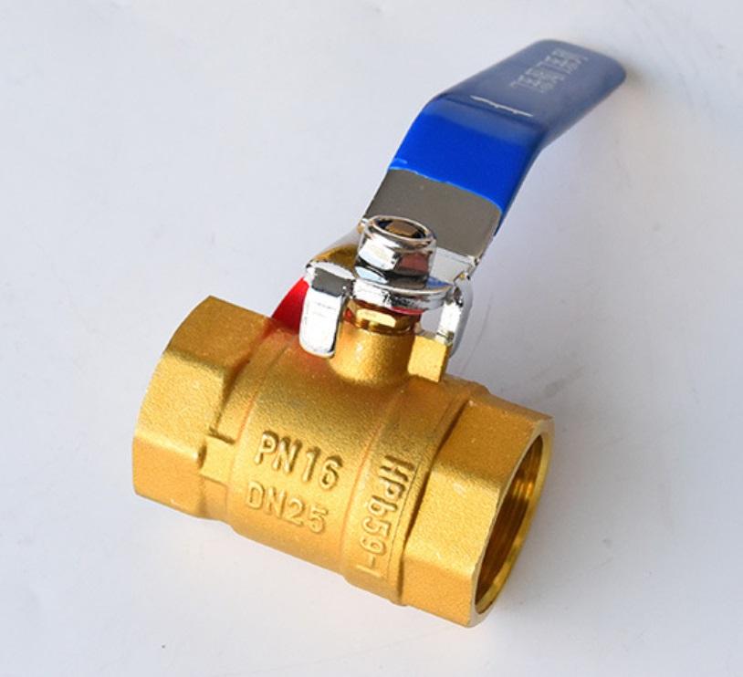 2" lever operated NPT threaded brass ball valve