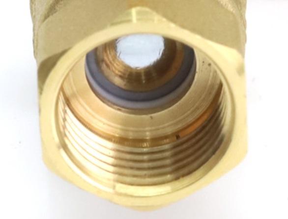 1" lever operated NPT threaded brass ball valve