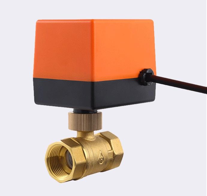 3/8" electric NPT threaded brass ball valve