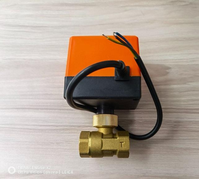 2" electric NPT threaded brass ball valve