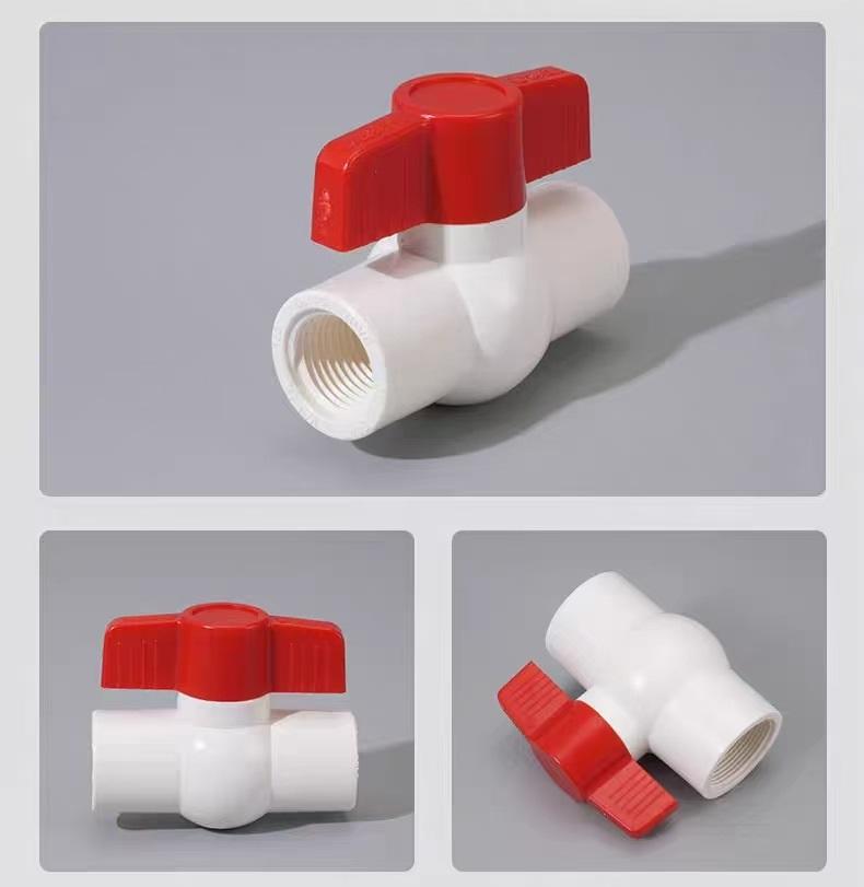 1-1/2" NPT threaded PVC ball valve